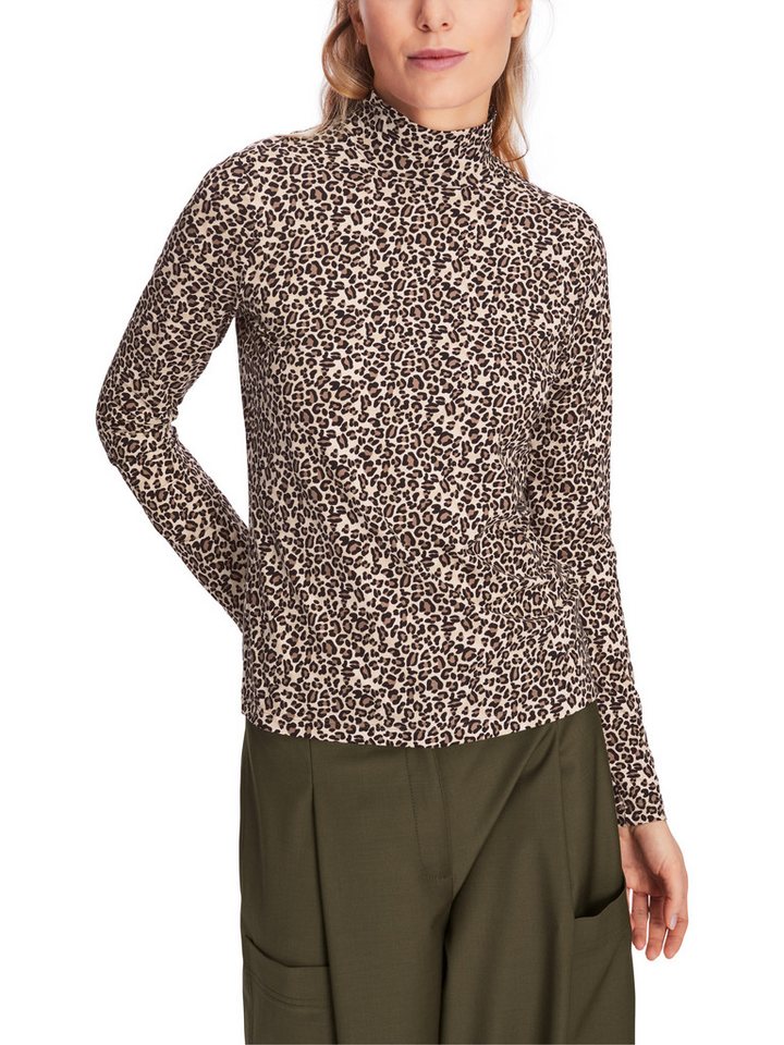 Marc Cain Langarmshirt Patch it Up Premium Damenmode mit hohem Turtle-Neck von Marc Cain