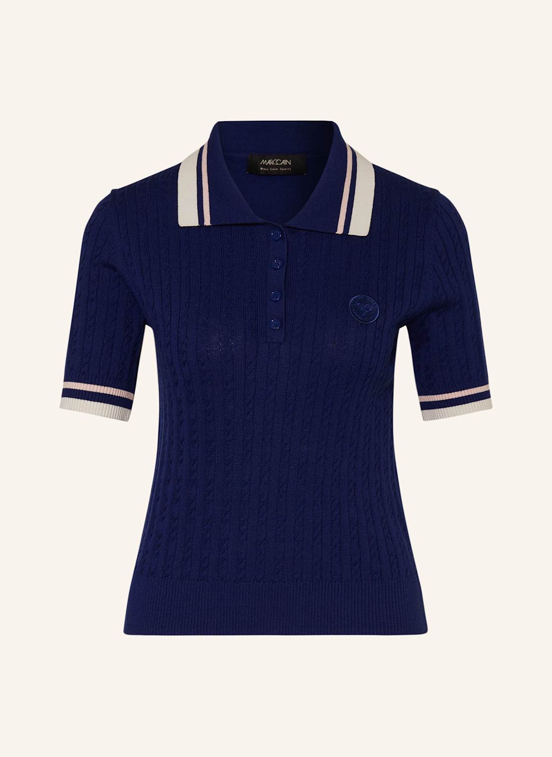 Marc Cain Strick-Poloshirt blau Marc Cain Strick-Poloshirt blau von Marc Cain