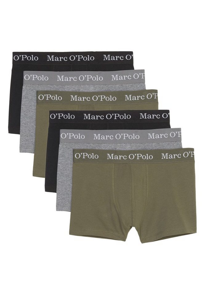 Marc O'Polo Retro Boxer 6er Pack Elements Organic Cotton (Spar-Set, 6-St) Retro Short / Pant - Baumwolle - Ohne Eingriff - von Marc O'Polo