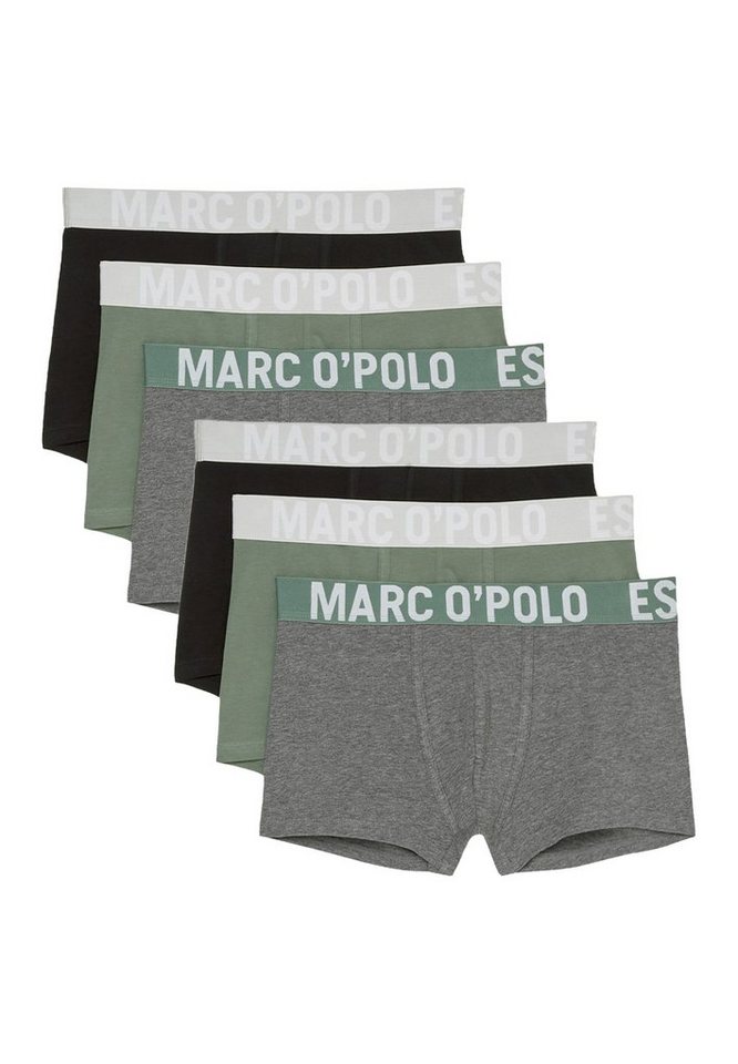 Marc O'Polo Retro Boxer 6er Pack Essentials (Spar-Set, 6-St) Hipster Short / Pant - Baumwolle - Ohne Eingriff - Atmungsaktiv von Marc O'Polo