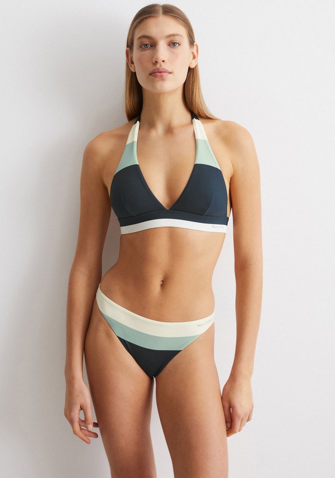 Marc O'Polo Triangel-Bikini-Top Summer Stripes, mit modernem Farbblockdesign Marc O'Polo Triangel-Bikini-Top Summer Stripes, mit modernem Farbblockdesign von Marc O'Polo