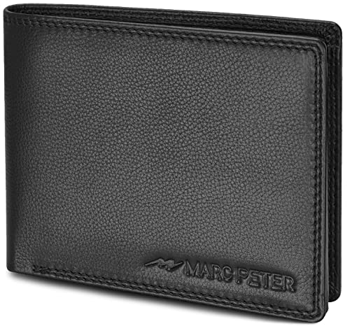 Marc Peter® Bremen Schwarz Nappa Herren Leder Geldbörse mit RFID-Schutz | Echtleder Geldbeutel Portemonnaie | groß Herrenbörse | Brieftasche Marc Peter® Bremen Schwarz Nappa Herren Leder Geldbörse mit RFID-Schutz | Echtleder Geldbeutel Portemonnaie | groß Herrenbörse | Brieftasche von Marc Peter