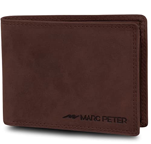 Marc Peter® Bremen Herren Leder Geldbörse mit RFID-Schutz | Echtleder Geldbeutel | Vintage Braun Portemonnaie | groß Herrenbörse | Brieftasche Marc Peter® Bremen Herren Leder Geldbörse mit RFID-Schutz | Echtleder Geldbeutel | Vintage Braun Portemonnaie | groß Herrenbörse | Brieftasche von Marc Peter