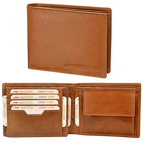 Marc Peter Oslo Geldbörse Herren Leder Rustikale Bräune mit RFID Schutz I Echtleder Portemonnaie Groß I 13 Fächer I Geldbeutel für Männer I Brieftasche Wallet Portmonee aus echtem Leder Marc Peter Oslo Geldbörse Herren Leder Rustikale Bräune mit RFID Schutz I Echtleder Portemonnaie Groß I 13 Fächer I Geldbeutel für Männer I Brieftasche Wallet Portmonee aus echtem Leder von Marc Peter