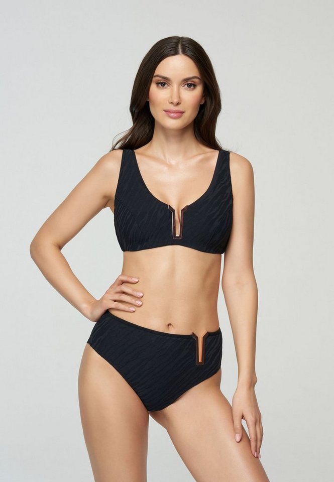Marc&André Push-Up-Bikini-Top Black Panther, Mit goldenen Detail Marc&André Push-Up-Bikini-Top Black Panther, Mit goldenen Detail von Marc&André