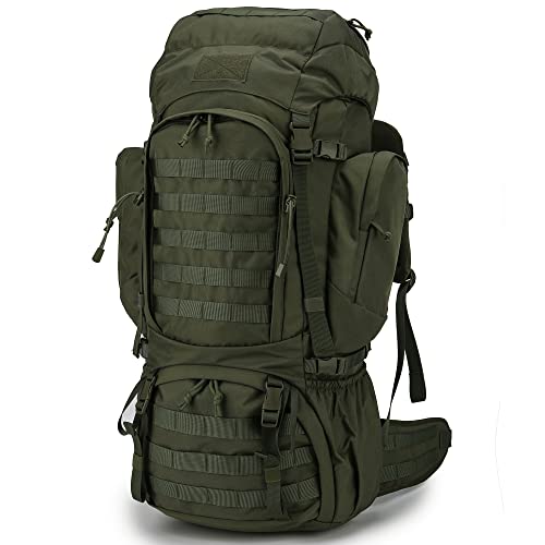 Mardingtop 60 Liter Taktischer Rucksack mit Regenhülle Großer Trekkingrucksäcke Erweiterbar Outdoor Rucksack Wanderrucksäcke für Reisen, Camping von Mardingtop