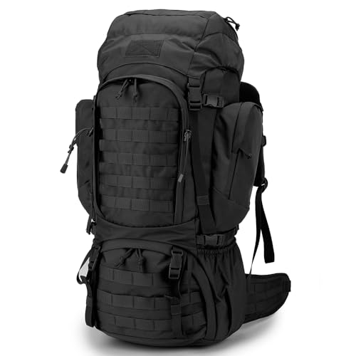 Mardingtop 60 Liter Taktischer Rucksack mit Regenhülle Großer Trekkingrucksäcke Erweiterbar Outdoor Rucksack Wanderrucksäcke für Reisen, Camping von Mardingtop