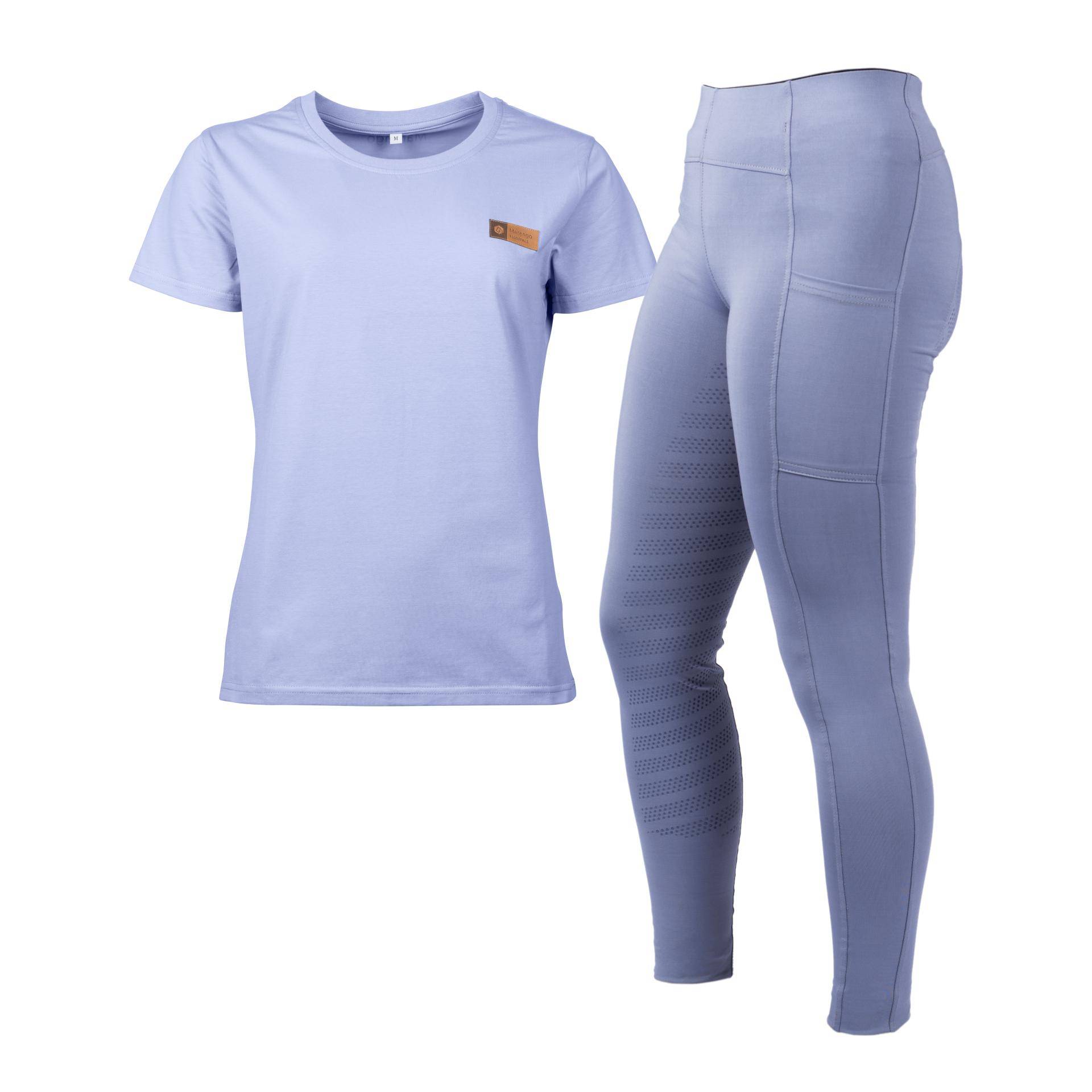 Marengo Outfit-Set Lavender Love - Reitleggings Eléonore & T-Shirt Essentials Grösse Bekleidung Damen: XXXS von Marengo