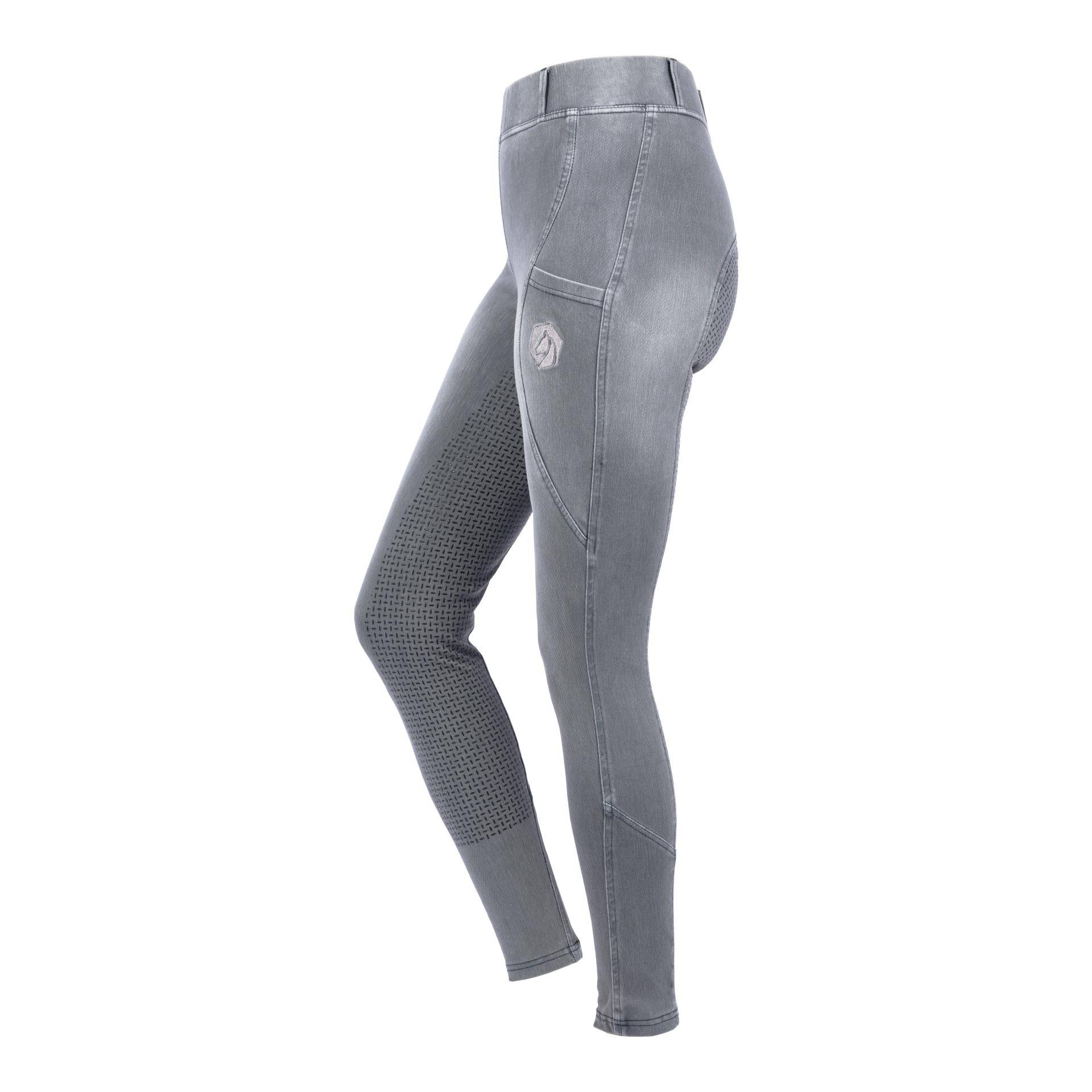 Marengo Reitleggings Jeans Fullgrip Damen Farbe: Ice Grey Denim, Grösse Bekleidung Damen: XXS von Marengo