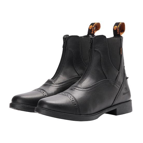 Marengo Reitstiefelette Frontzip Kunstleder Farbe: Schwarz, Grösse: 35 von Marengo