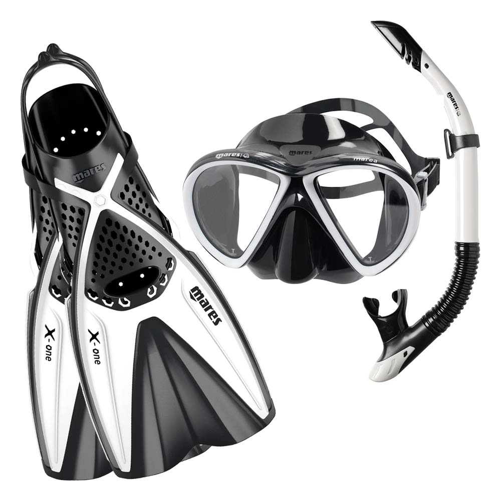 Mares Aquazone Set X One Marea Snorkeling Set Weiß,Schwarz L-XL von Mares Aquazone