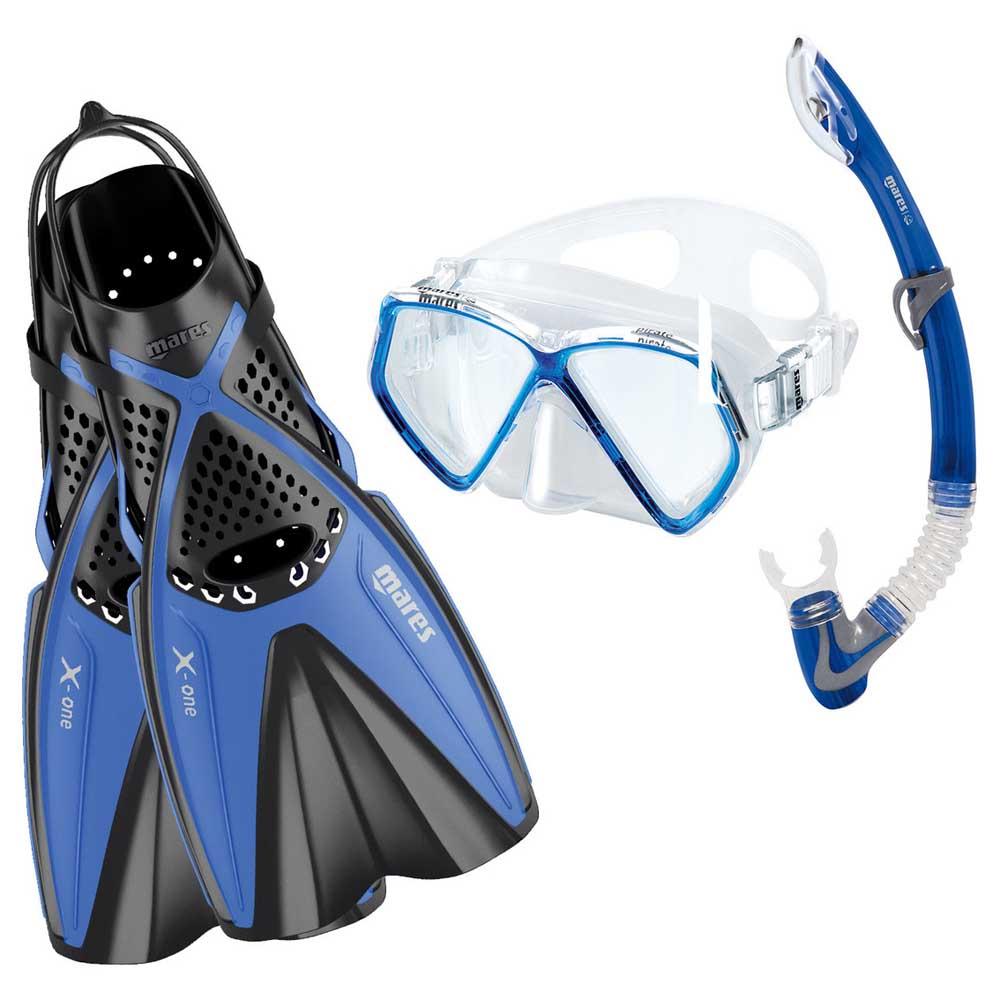 Mares Aquazone X One Pirate Snorkeling Set Blau,Schwarz S von Mares Aquazone