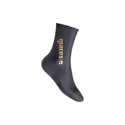 MARES Herren 422661 Flex Gold 5 mm Neopren Freitauchsocken mit vorgeformtem Schnitt | Doppelt gefütterte Sohle mit verstärkter Außenseite, Größe L MARES Herren 422661 Flex Gold 5 mm Neopren Freitauchsocken mit vorgeformtem Schnitt | Doppelt gefütterte Sohle mit verstärkter Außenseite, Größe L von Mares