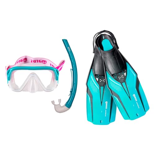 Mares Aquazone Set Nateeva Keewee Jr - Set bestehend aus Maske, Mundstück und Schnorchelflossen für Kinder und Jungen - Aqua, XS Mares Aquazone Set Nateeva Keewee Jr - Set bestehend aus Maske, Mundstück und Schnorchelflossen für Kinder und Jungen - Aqua, XS von Mares