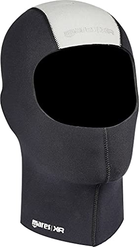 Mares Dry Suits Smooth Hood 7 mm - XR Line, Neopren Haube 7mm für Trockentauchanzug, Unisex, Schwarz, M/L von Mares