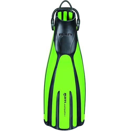 Mares Erwachsene Fins Avanti Quattro + Flossen Mit Riemen, Lime, R Mares Erwachsene Fins Avanti Quattro + Flossen Mit Riemen, Lime, R von Mares
