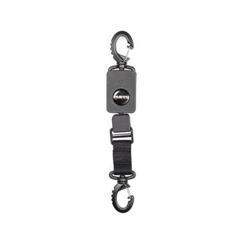 Mares Erwachsene Standard Retractor Edelstahl with Lock Befestigung, Black, One Size Mares Erwachsene Standard Retractor Edelstahl with Lock Befestigung, Black, One Size von Mares
