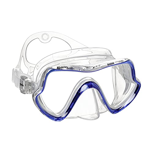 Mares Maske Aquazone Pure Vision, Maske Erwachsene - Unisex, Blau Trasparent von Mares
