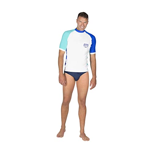 Mares Seaside Rashguard Shield Man, Schützendes Kurzarmhemd für Herren, Erwachsene, Weiss, 3XL von Mares