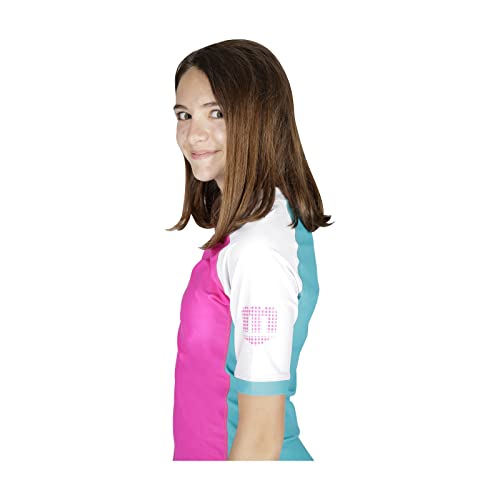 Mares Seaside Rashguard SHIELD Youth, UPF 50, schützendes Kurzarmhemd für Jugendliche zwischen 8 und 13 Jahren, Magenta, L von Mares