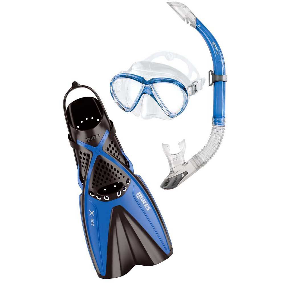 Mares Aquazone Set X One Marea Snorkeling Set Blau EU 35-38 von Mares Aquazone