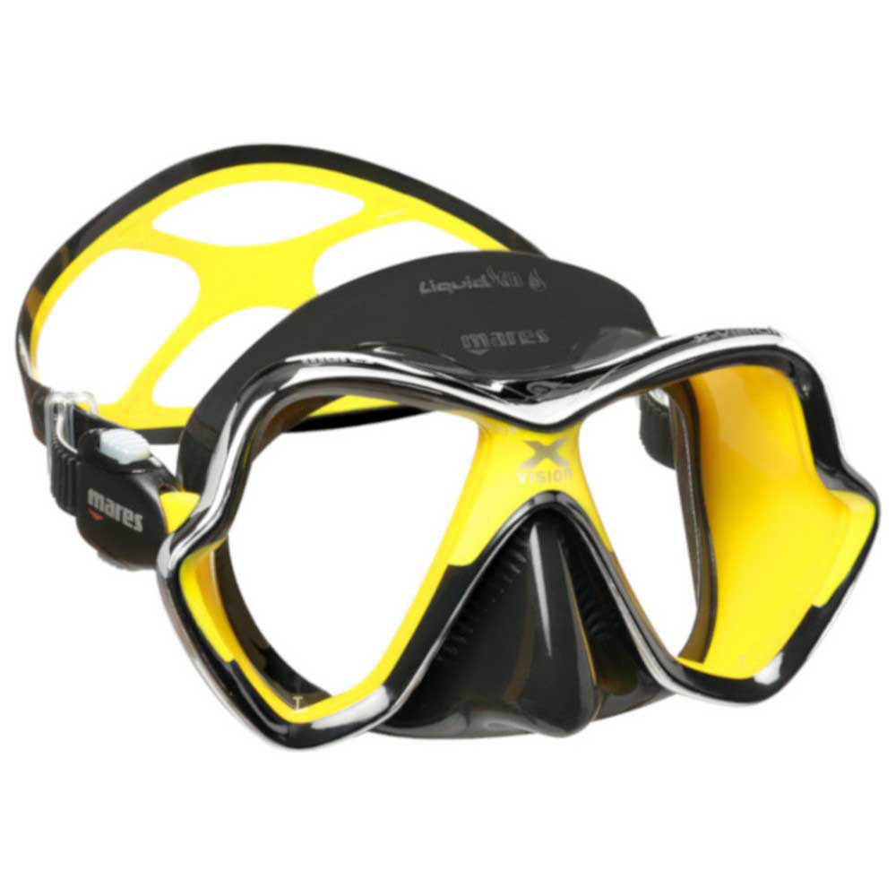 Mares X Vision Chrome Liquidskin Diving Mask Schwarz von Mares