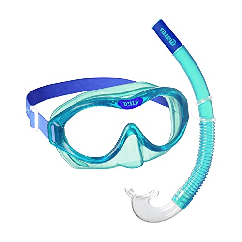 Mares Aquazone Combo Dilly, Combo bestehend aus Maske und Schnorchel Kinder - 4-7 Jahre, Blau/Aqua von Mares