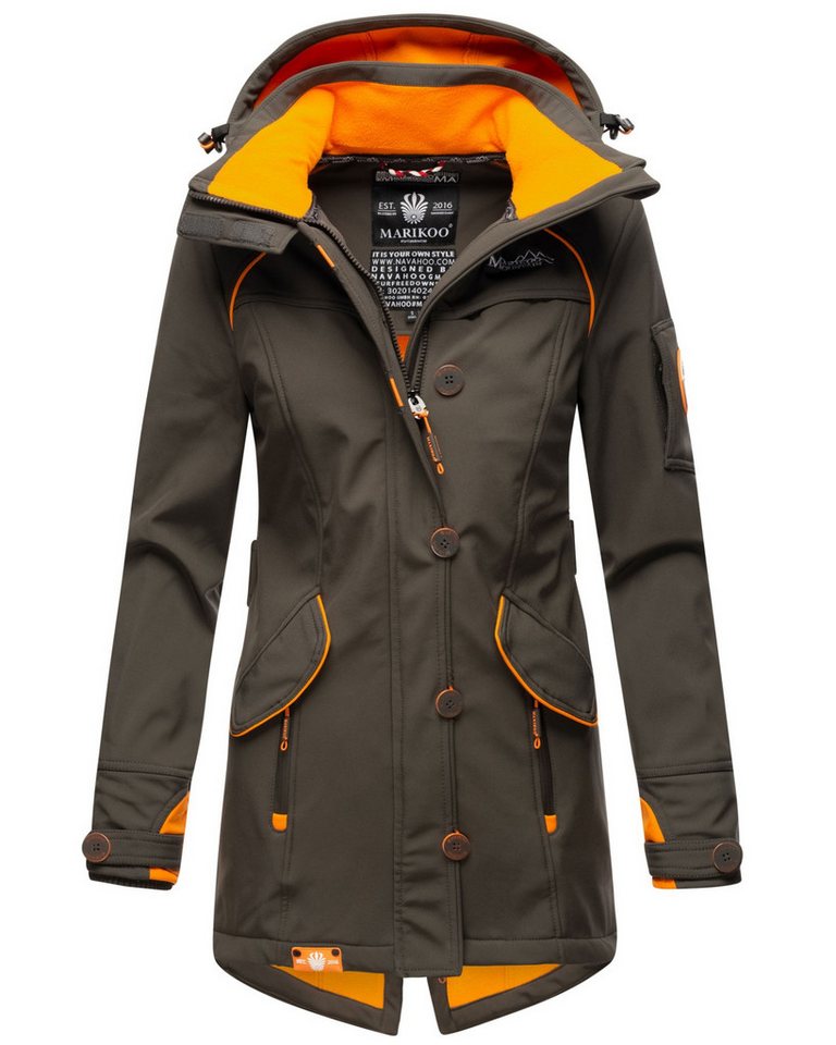 Marikoo Softshelljacke Damen Softshell Jacke Soulinaa mit abnehmbarer Kapuze Marikoo Softshelljacke Damen Softshell Jacke Soulinaa mit abnehmbarer Kapuze von Marikoo