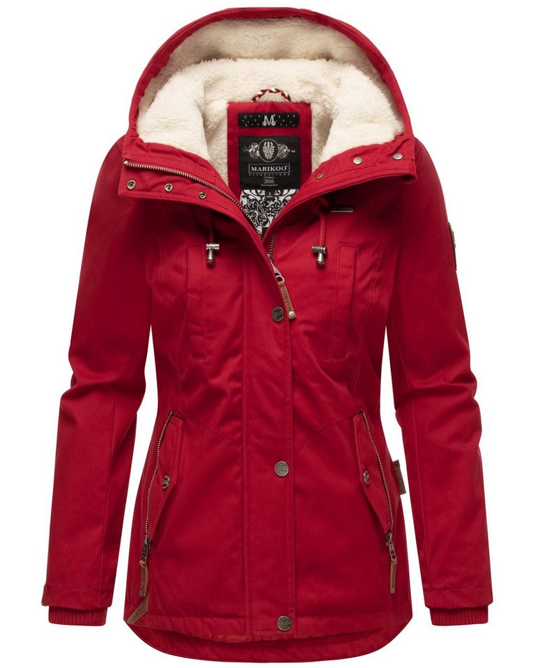 Marikoo Winterjacke Bikoo sportliche Damen Outdoor Baumwolljacke mit Kapuze Marikoo Winterjacke Bikoo sportliche Damen Outdoor Baumwolljacke mit Kapuze von Marikoo