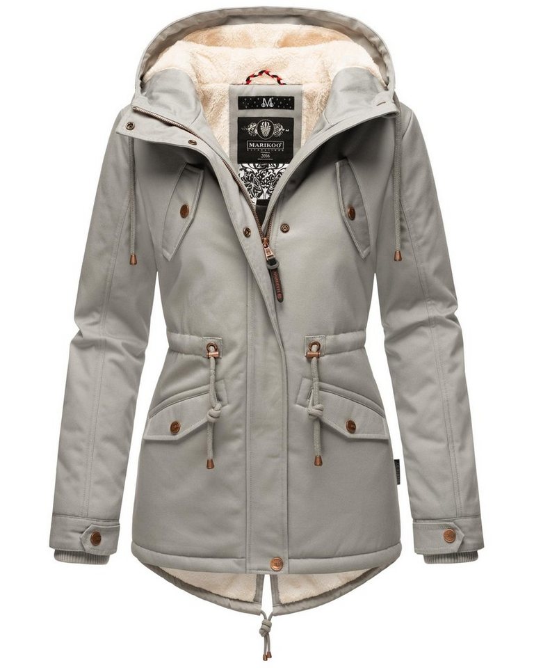 Marikoo Winterjacke Manolya stylischer Kurzmantel mit weichem Teddyfell-Futter Marikoo Winterjacke Manolya stylischer Kurzmantel mit weichem Teddyfell-Futter von Marikoo