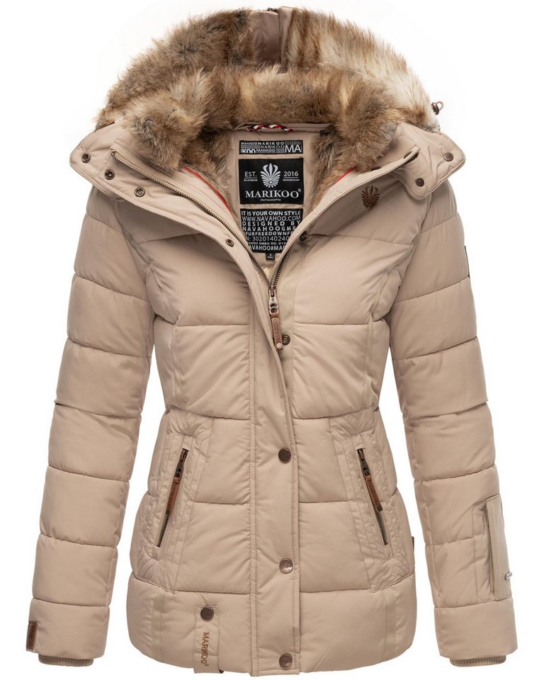 Marikoo Winterjacke Nekoo stylische Damen Steppjacke mit großer Kapuze Marikoo Winterjacke Nekoo stylische Damen Steppjacke mit großer Kapuze von Marikoo