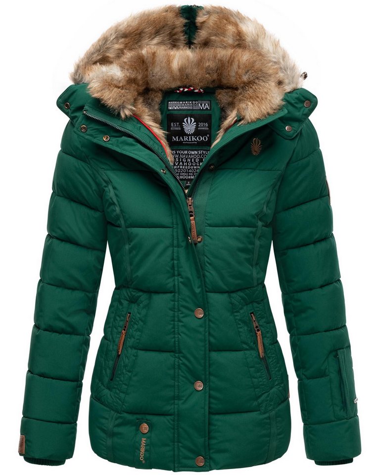 Marikoo Winterjacke Nekoo stylische Damen Steppjacke mit großer Kapuze Marikoo Winterjacke Nekoo stylische Damen Steppjacke mit großer Kapuze von Marikoo