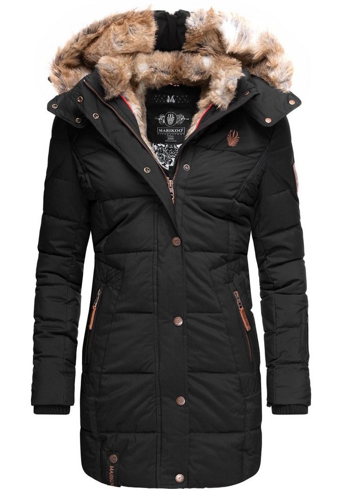 Marikoo Wintermantel Lieblings Jacke stylischer Winter Steppmantel m. Kunstpelz-Kapuze Marikoo Wintermantel Lieblings Jacke stylischer Winter Steppmantel m. Kunstpelz-Kapuze von Marikoo