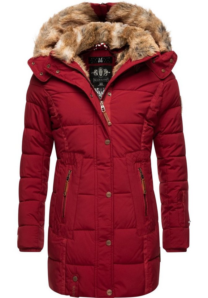 Marikoo Wintermantel Lieblings Jacke stylischer Winter Steppmantel m. Kunstpelz-Kapuze Marikoo Wintermantel Lieblings Jacke stylischer Winter Steppmantel m. Kunstpelz-Kapuze von Marikoo