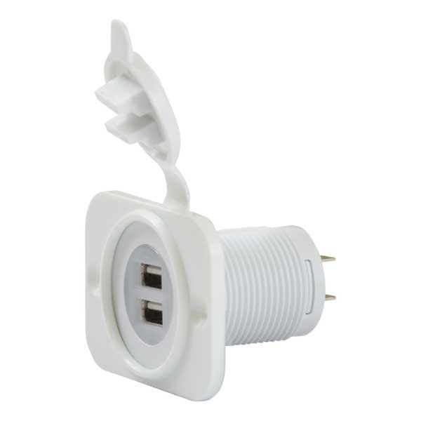 Marinco Receptacle 12-24v Deluxe Dual Usb Charger Durchsichtig von Marinco