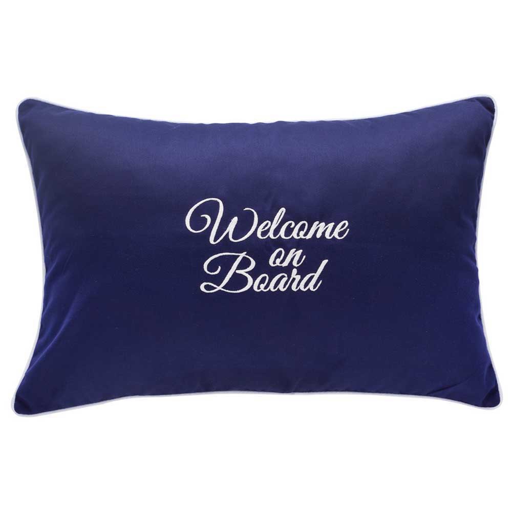 Marine Business Santorini Welcome On Board Pillow Blau 40 x 60 cm von Marine Business