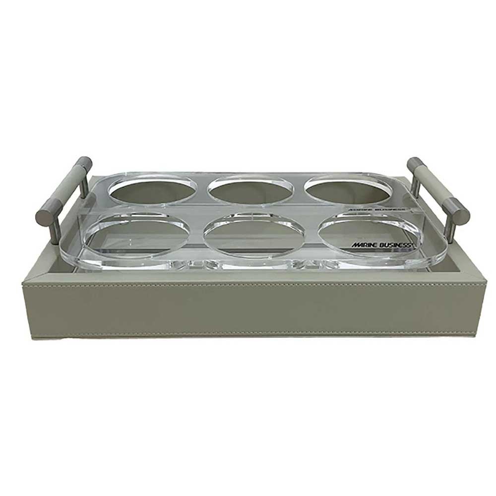 Marine Business Waves Glass Holder Tray Silber 29 x 19 x 4 cm Marine Business Waves Glass Holder Tray Silber 29 x 19 x 4 cm von Marine Business