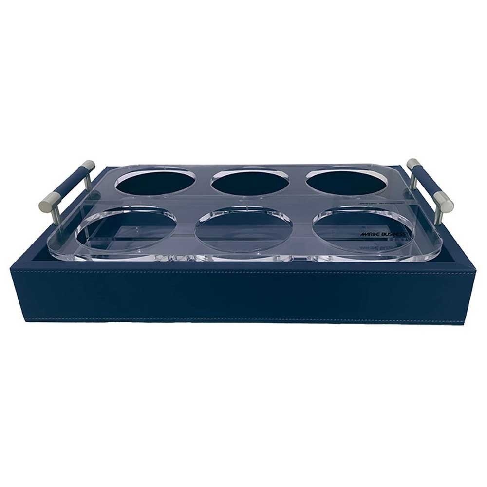 Marine Business Waves Glass Holder Tray Silber 29 x 19 x 4 cm Marine Business Waves Glass Holder Tray Silber 29 x 19 x 4 cm von Marine Business