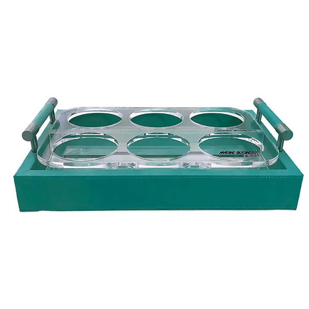 Marine Business Waves Glass Holder Tray Silber 29 x 19 x 4 cm Marine Business Waves Glass Holder Tray Silber 29 x 19 x 4 cm von Marine Business