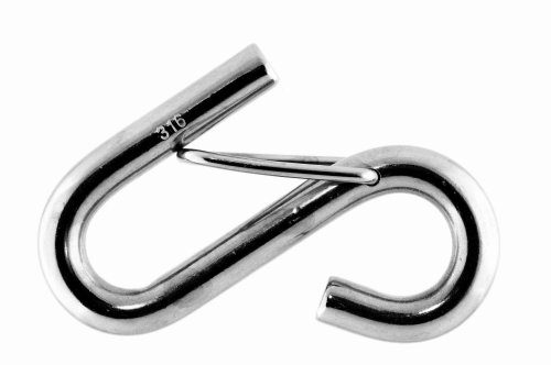 Yacht Steel S-Haken mit Sicherung, Edelstahl, 9,5mm, 90mm Yacht Steel S-Haken mit Sicherung, Edelstahl, 9,5mm, 90mm von Yacht Steel