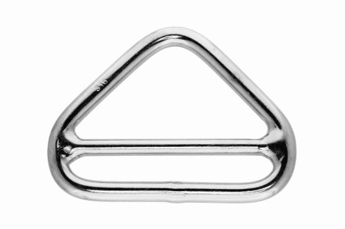 Triangle Ring mit Steg, 6mm, 5mm, 52mm, 45mm, Edelstahl A4-AISI 316 von Yacht Steel