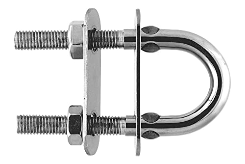 U-Bolzen mit zwei Gegenplatten, M10, 100mm U-Bolzen mit zwei Gegenplatten, M10, 100mm von Yacht Steel