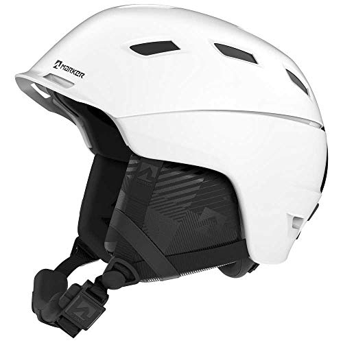 Marker Unisex – Erwachsene AMPIRE Fleece Skihelm, White, S von Marker