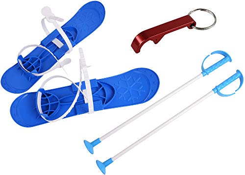 SKI Skier KINDER BINDUNG + Stöcken KINDER-SKI Langlauf 5 Farben 40 cm (Blau) von Marmat