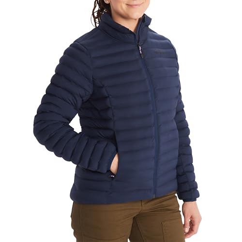 Marmot Damen Echo Featherless Jacket, Ultra-leichte isolierte Winterjacke, warme Outdoorjacke, wasserabweisende Steppjacke, winddichte Funktionsjacke, klein packbar, Arctic Navy, M von Marmot