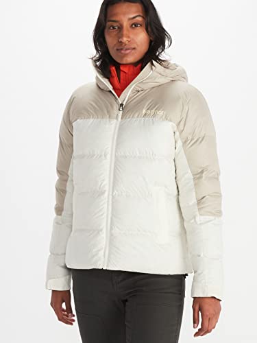 Marmot Damen Wm's Guides Down Hoody, Ultra-leichte Daunenjacke, 700 Fill-Power, warme Outdoorjacke, wasserabweisend, winddicht, Papyrus/Sandbar, XS, 79300_F22 von Marmot