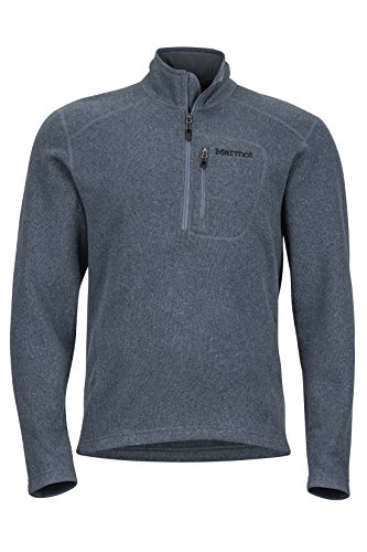 MARMOT Herren Drop Line 1/2 Reißverschluss Pullover Leichter 100 Gewicht Pullover Fleece Jacke Stahl Onyx, Größe S von Marmot