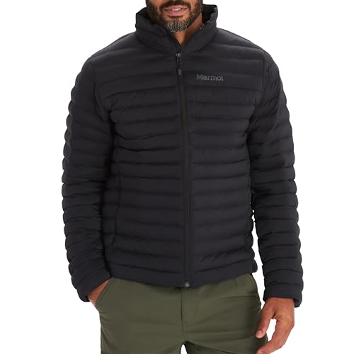 Marmot Herren Echo Featherless Jacket, Ultra-leichte isolierte Winterjacke, warme Outdoorjacke, wasserabweisende Steppjacke, winddichte Funktionsjacke, klein packbar, Black, L von Marmot