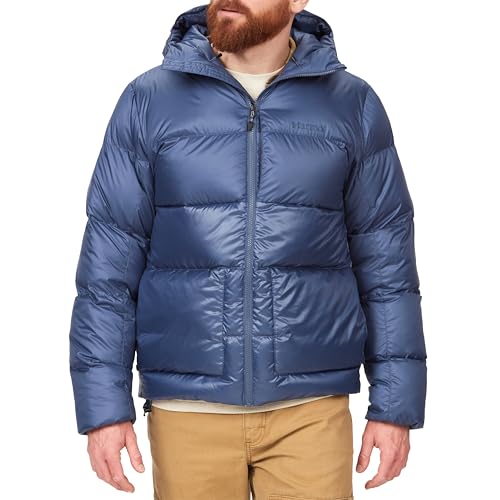 Marmot Herren Guides Down Hoody, Leichte Daunenjacke, warme Winterjacke, wasserabweisende Steppjacke, winddichte Funktionsjacke, klein packbare Outdoorjacke mit Kapuze, Storm, L Marmot Herren Guides Down Hoody, Leichte Daunenjacke, warme Winterjacke, wasserabweisende Steppjacke, winddichte Funktionsjacke, klein packbare Outdoorjacke mit Kapuze, Storm, L von Marmot