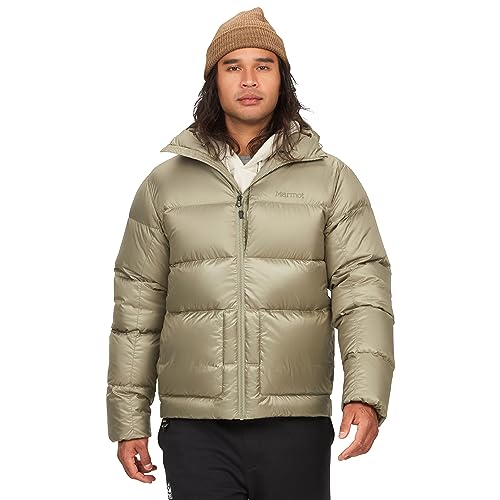 Marmot Herren Guides Down Hoody F22, Leichte Daunenjacke, warme Winterjacke, wasserabweisende Steppjacke, winddichte Funktionsjacke, klein packbare Outdoorjacke mit Kapuze, Vetiver, L Marmot Herren Guides Down Hoody F22, Leichte Daunenjacke, warme Winterjacke, wasserabweisende Steppjacke, winddichte Funktionsjacke, klein packbare Outdoorjacke mit Kapuze, Vetiver, L von Marmot